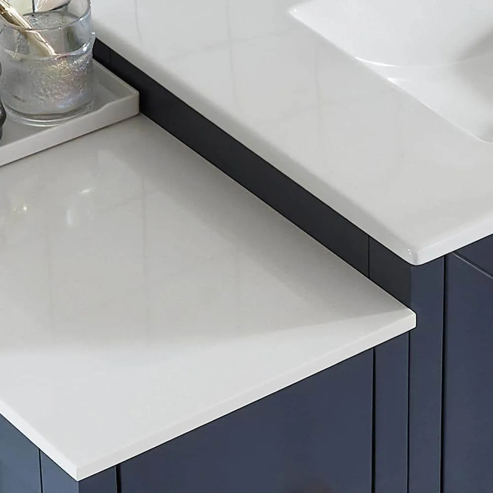 Vanity Art Brescia 36 in. W x 18.1 in. D x 35.8 in. H Single Basin Bathroom Vanity in Blue with Top in White Ceramic and Mirror, photo 10 of 11