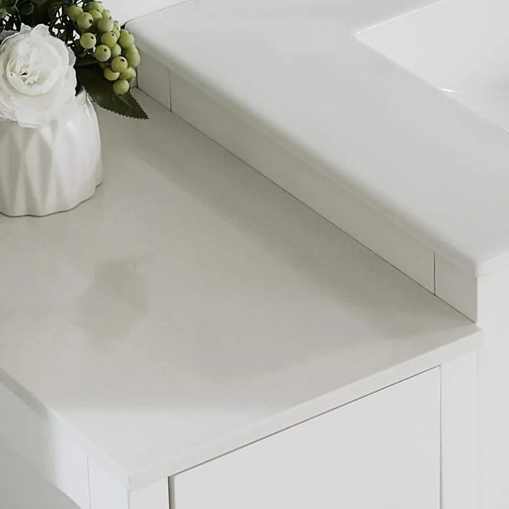 Vanity Art Brescia 36 in. W x 18.1 in. D x 35.8 in. H Single Basin Bathroom Vanity in White with Top in White Ceramic and Mirror, photo 11 of 12