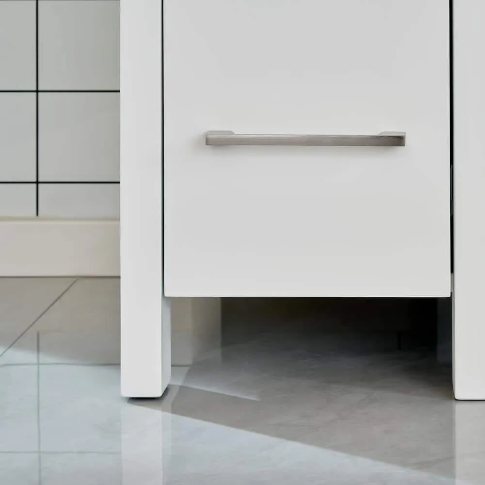 Vanity Art Brescia 48 in. W x 18.1 in. D x 35.8 in. H Single Basin Bathroom Vanity in White with Top in White Ceramic and Mirror, photo 8 of 12