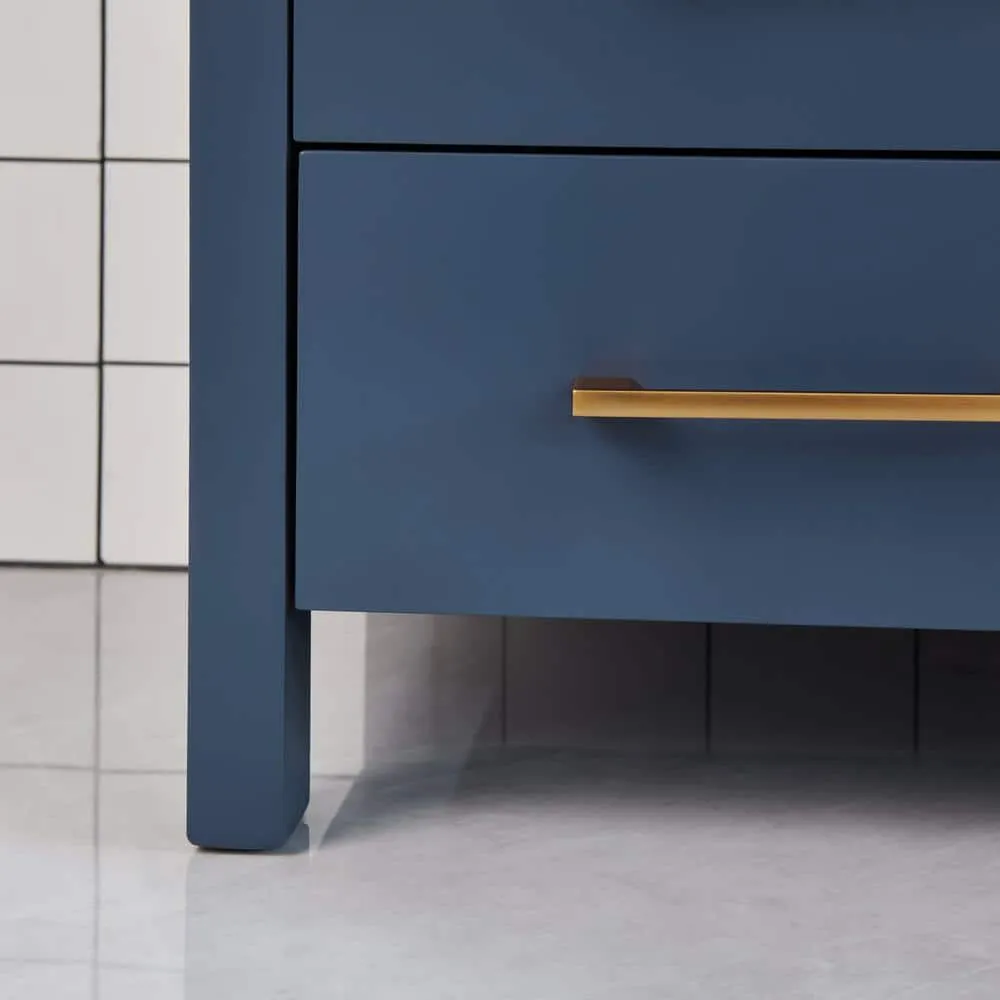 Vanity Art Brescia 42 in. W x 18 in. D x 36 in. H Single Sink Bath Vanity in Blue with White Ceramic Top and Mirror, photo 9 of 11