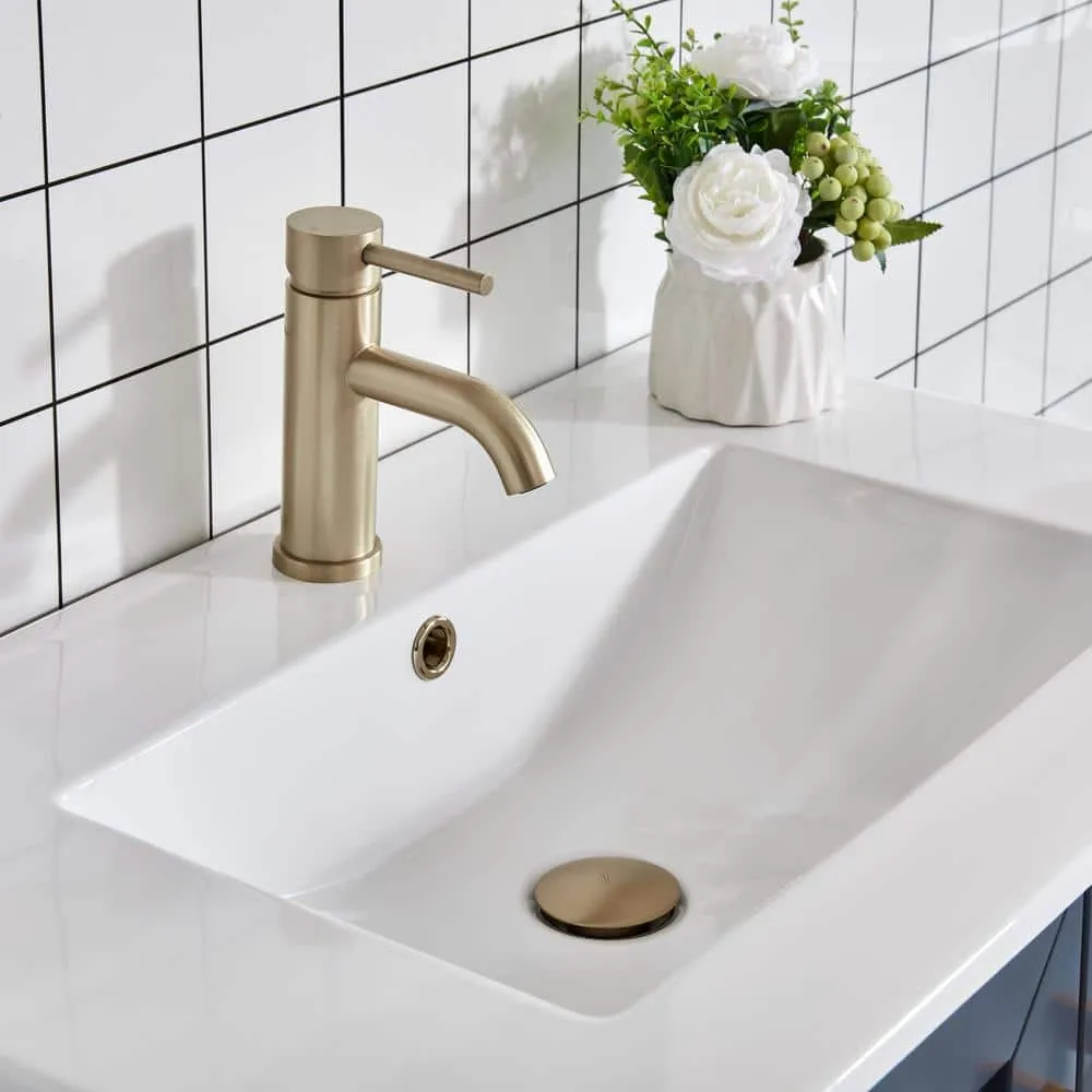 Vanity Art Brescia 42 in. W x 18 in. D x 36 in. H Single Sink Bath Vanity in Blue with White Ceramic Top and Mirror, photo 4 of 11