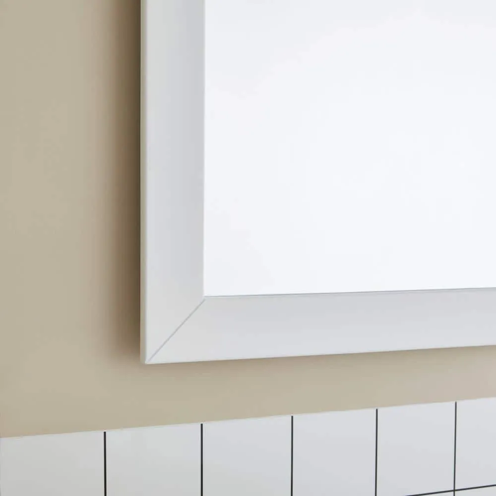 Vanity Art Brescia 54 in. W x 18 in. D x 36 in. H Bathroom Vanity in White with Vanity Top in White with White Basin and Mirror, photo 9 of 12