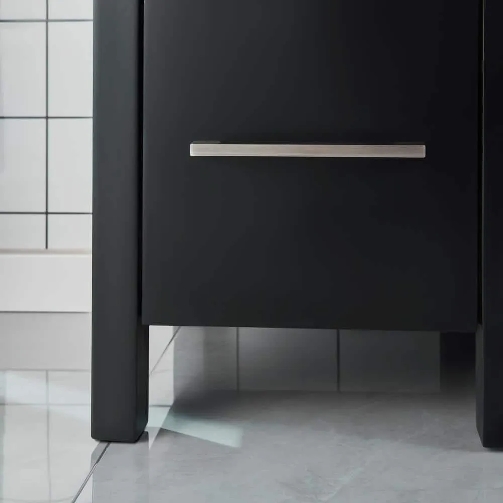 Vanity Art Brescia 72 in. W x 18 in. D x 36 in. H Bath Vanity in Espresso with Vanity Top in White with White Basin and Mirror, photo 10 of 12