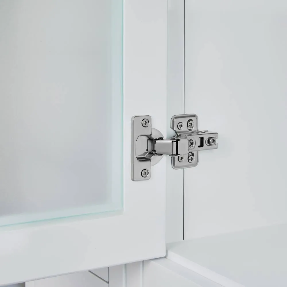 Vanity Art Brescia 72 in. W x 18 in. D x 36 in. H Bath Vanity in White with Vanity Top in White with White Basin and Mirror, photo 8 of 12