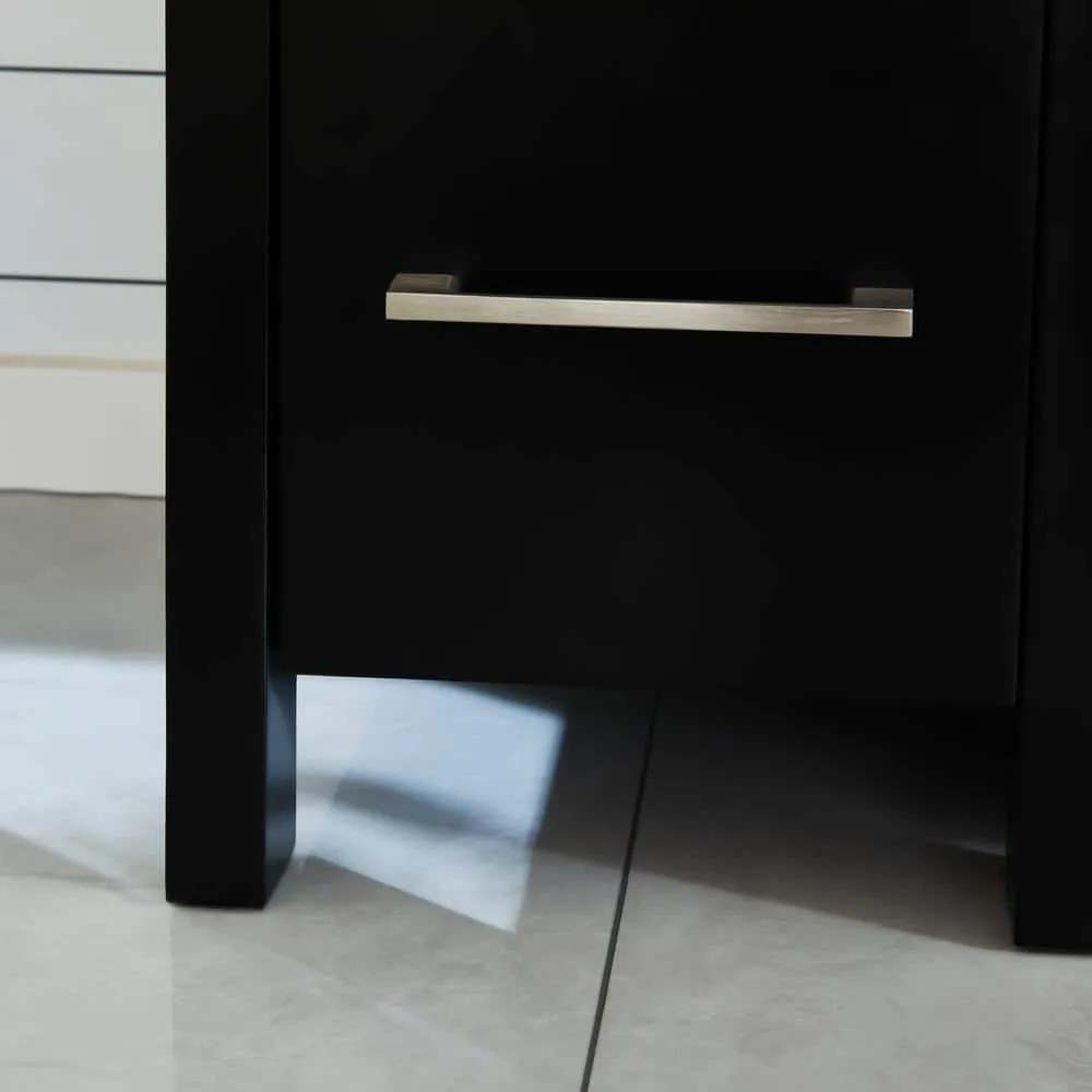 Vanity Art Brescia 108 in. W x 18 in. D x 36 in. H Bathroom Vanity in Espresso with Double Basin Top in White Ceramic and Mirrors, photo 8 of 11