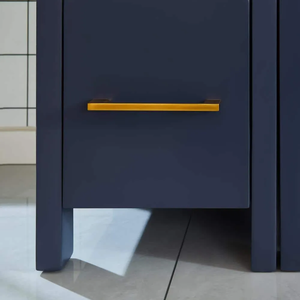 Vanity Art Brescia 60 in. W x 18 in. D x 36 in. H Single Sink Bathroom Vanity in Blue with White Ceramic Top and Mirror, photo 7 of 11