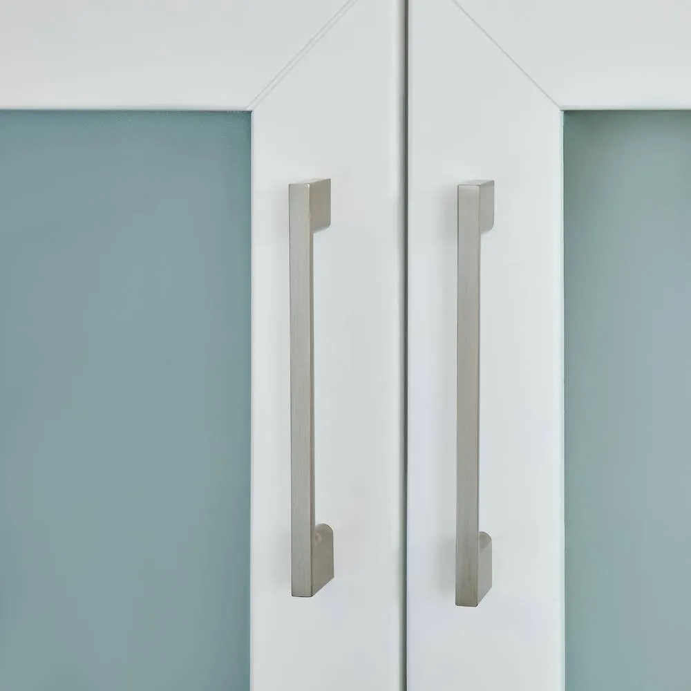 Vanity Art Brescia 96 in. W x 18 in. D x 36 in. H Bathroom Vanity in White with Double Basin Top in White Ceramic and Mirrors, photo 7 of 11