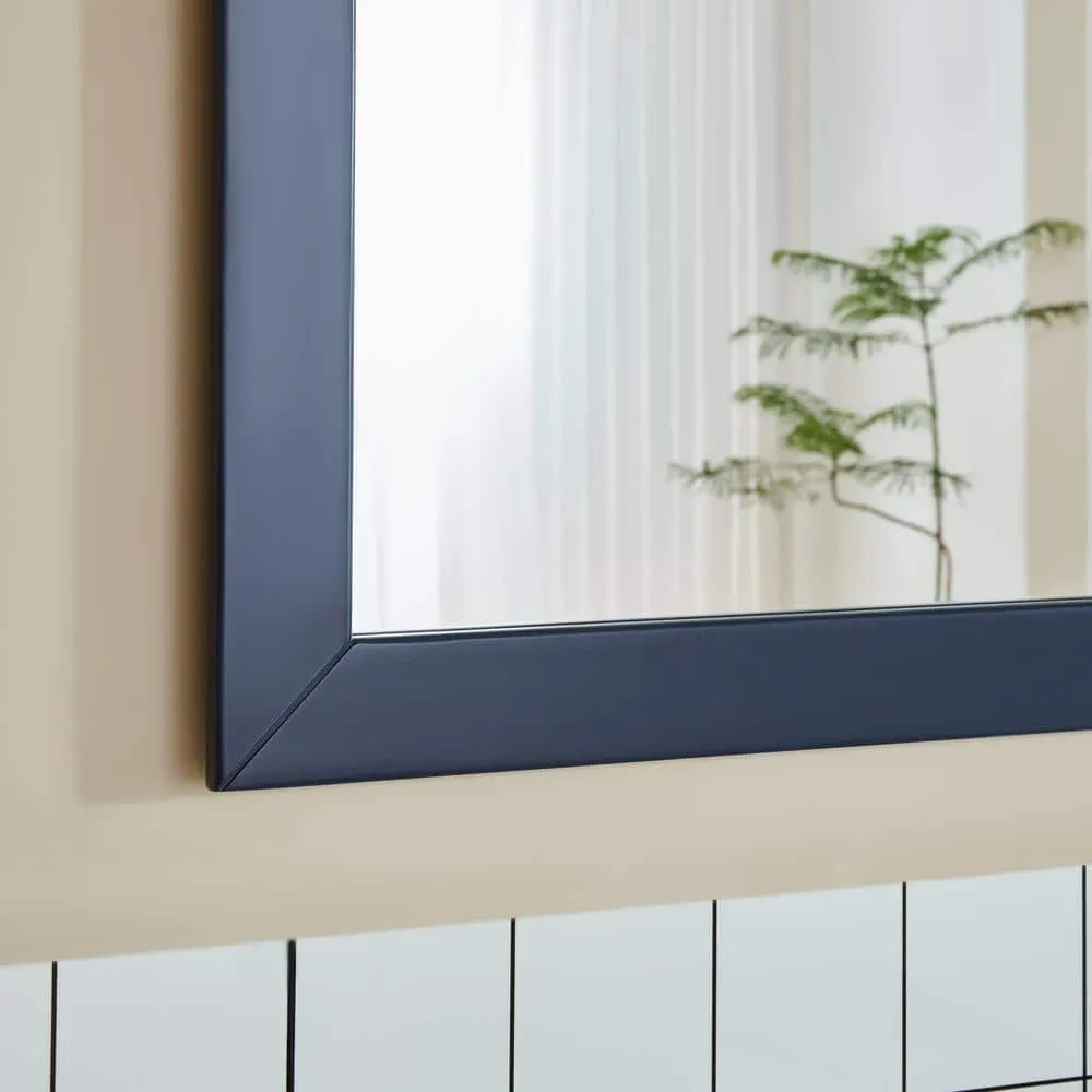Vanity Art Brescia 36 in. W x 18 in. D x 36 in. H Single Sink Bathroom Vanity in Blue with White Ceramic Top and Mirror, photo 9 of 9