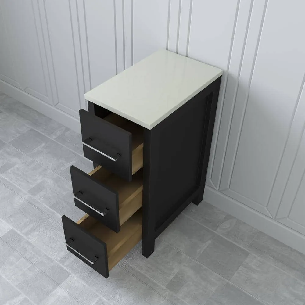 Vanity Art Ravenna 42 in. W Bathroom Vanity in Espresso with Single Basin in White Engineered Marble Top and Mirror, photo 7 of 8