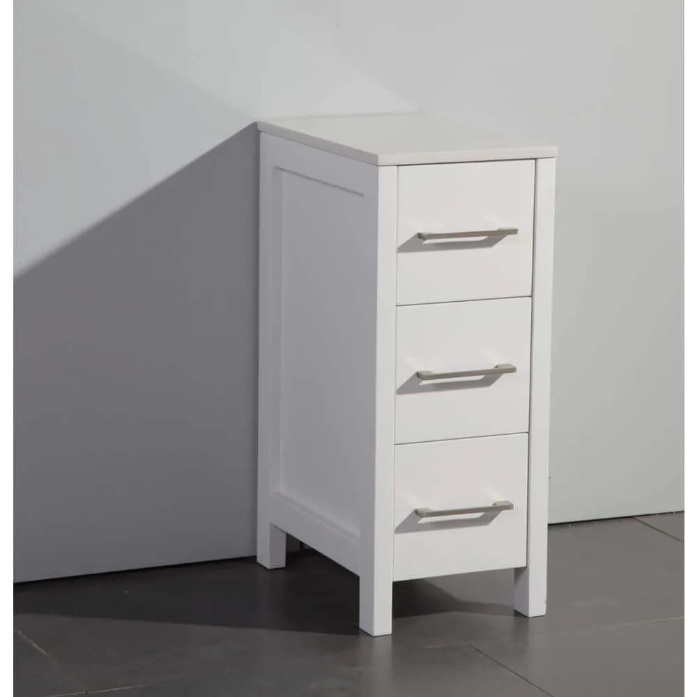 Vanity Art Ravenna 72 in. W Bathroom Vanity in White with Double Basin in White Engineered Marble Top and Mirrors, photo 5 of 7