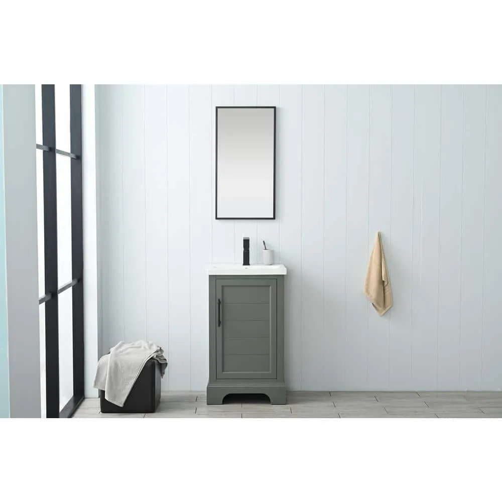 Vanity Art Vannes 20 in. W x 16 in. D x 34.5 in. H Single Sink Bathroom Vanity in Vintage Green with Ceramic Top, photo 3 of 12