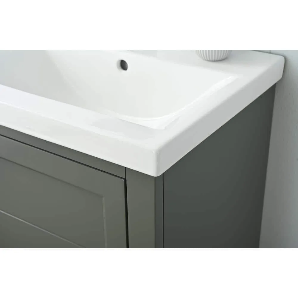 Vanity Art Vannes 20 in. W x 16 in. D x 34.5 in. H Single Sink Bathroom Vanity in Vintage Green with Ceramic Top, photo 11 of 12