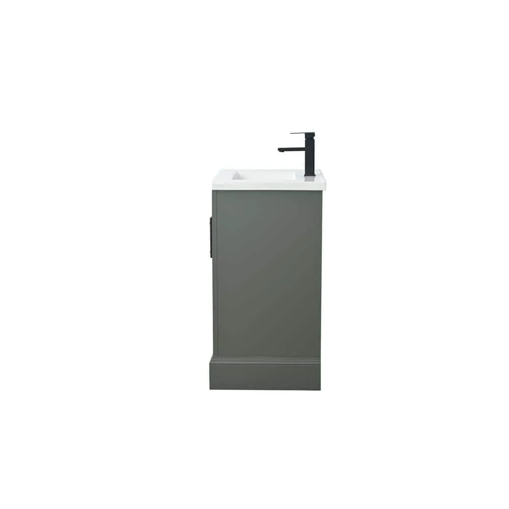 Vanity Art Vannes 24 in. W x 18 in. D x 34.5 in. H Single Sink Bathroom Vanity in Vintage Green with Ceramic Top, photo 11 of 12