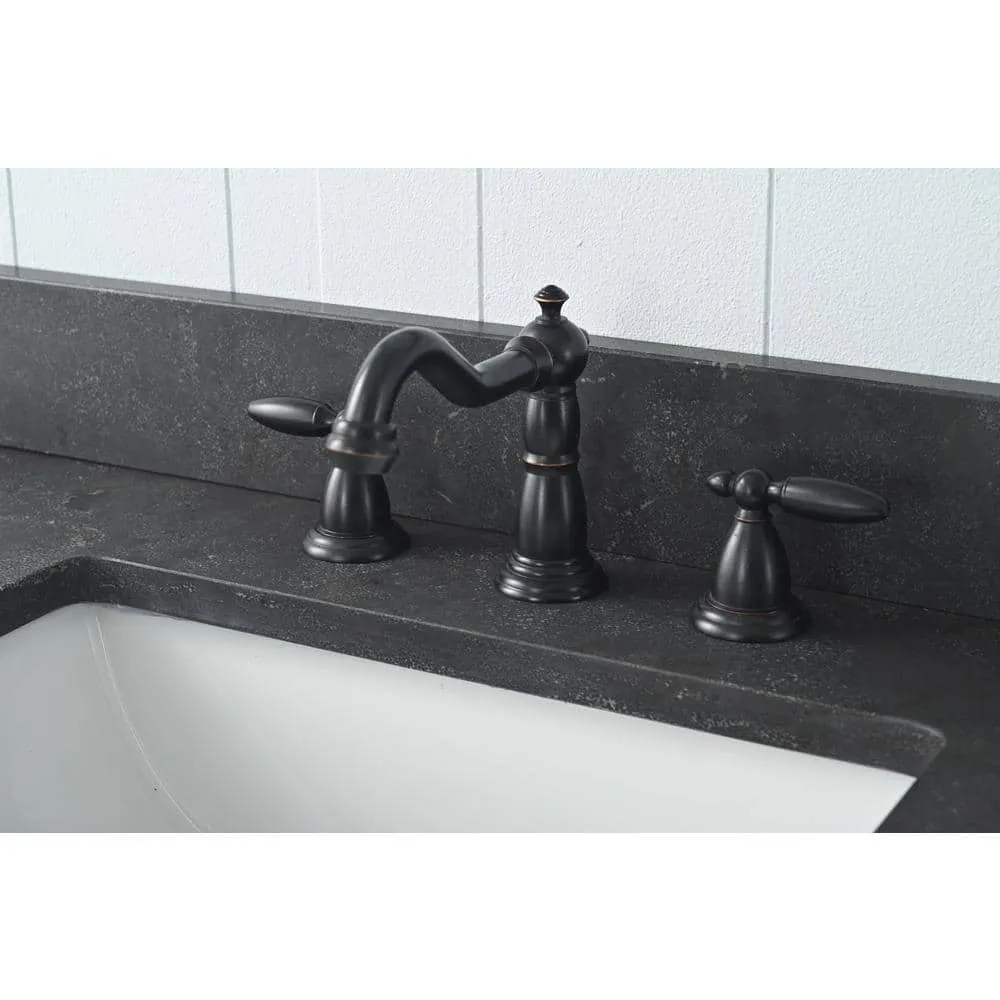 Vanity Art Chambery 36 in. W x 22 in. D x 34.5 in. H Single Sink Freestanding Bath Vanity in Vintage Green with Stone Top in Black, photo 10 of 12