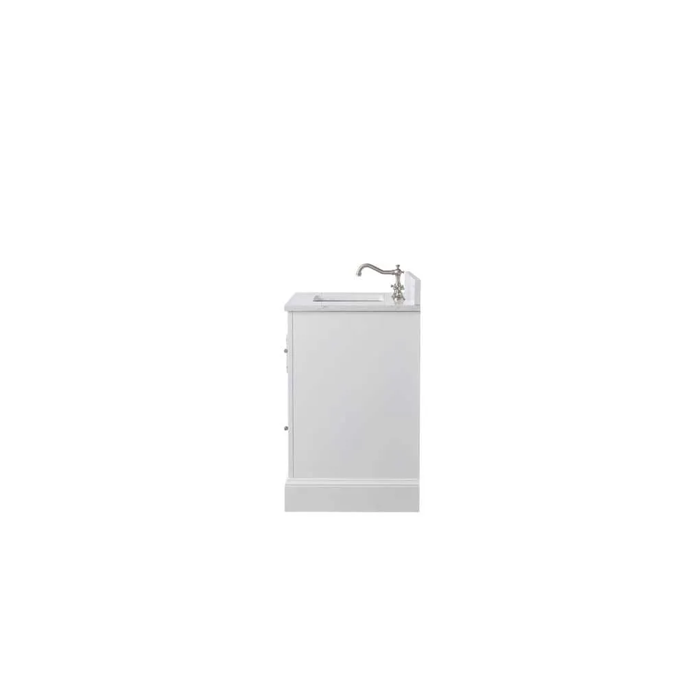 Vanity Art Chambery 36 in. W x 22 in. D x 34.5 in. H Bathroom Vanity in White with Engineered Marble Top, photo 4 of 9