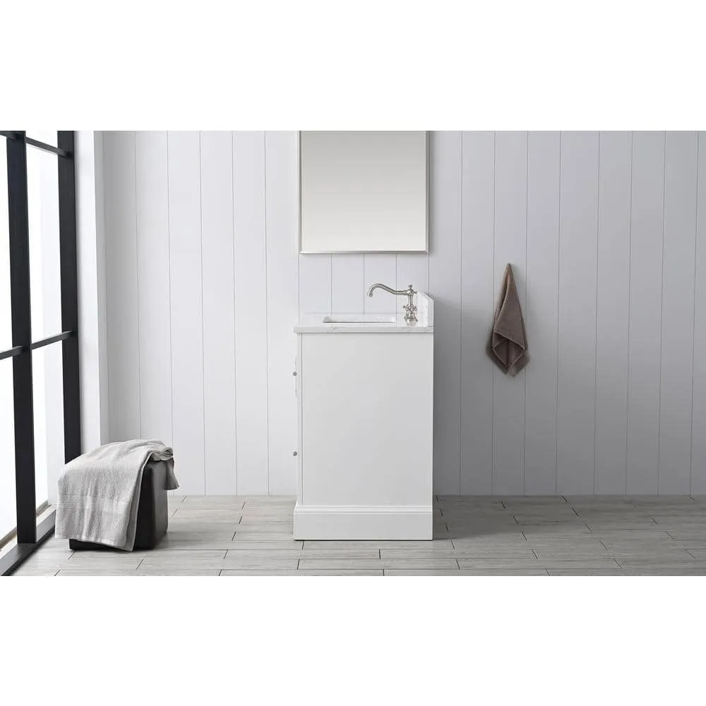 Vanity Art Chambery 36 in. W x 22 in. D x 34.5 in. H Bathroom Vanity in White with Engineered Marble Top, photo 2 of 9