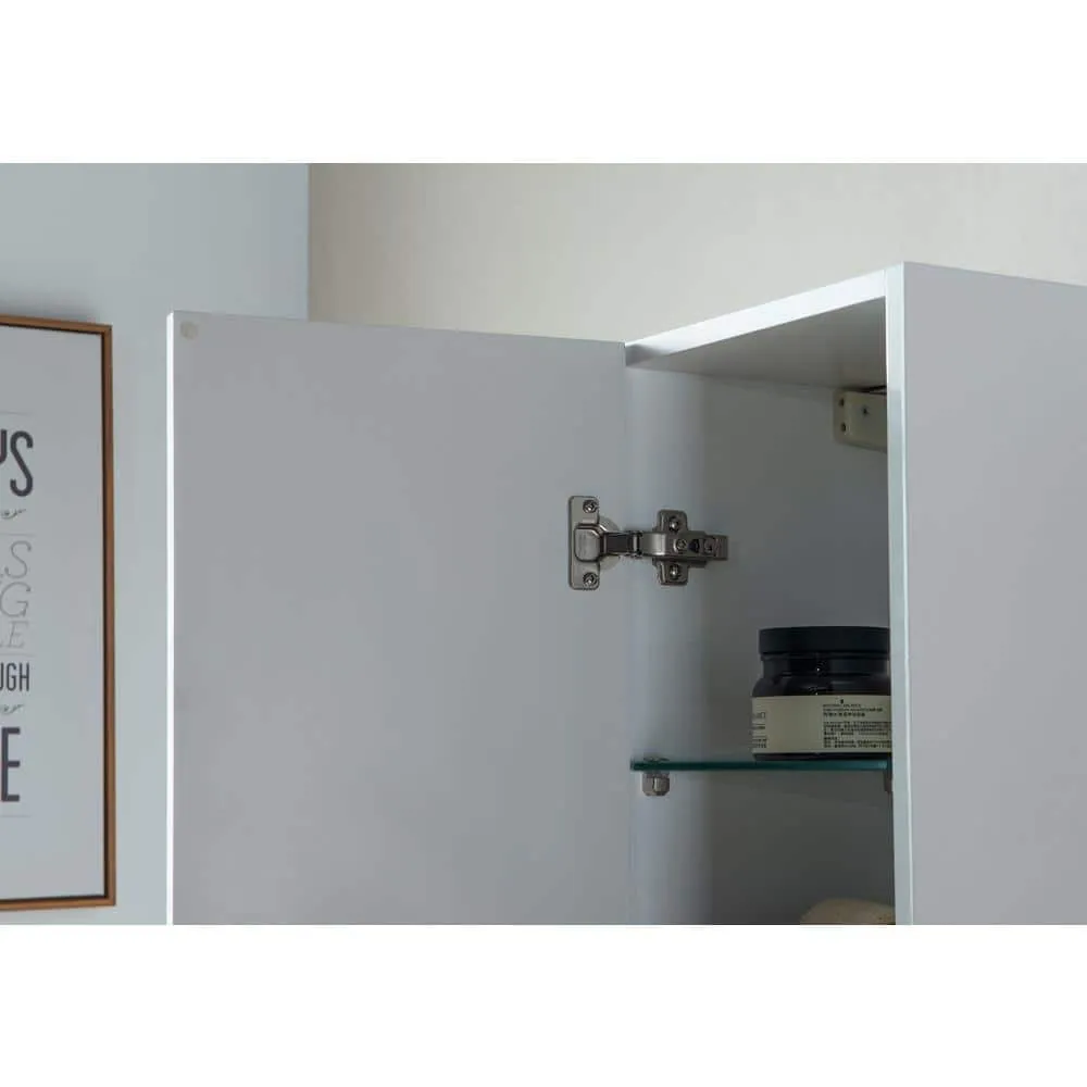 Vanity Art 16 in. x 63 in. x 12 in. LED Lighted Wall Hung Bathroom Cabinet in White, photo 6 of 6