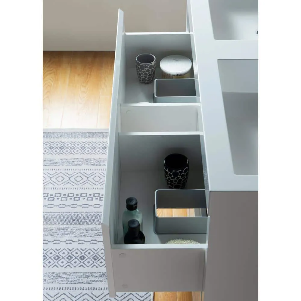 Vanity Art Annecy 48 in. W x 18.5 in. D x 32 in. H Bathroom Vanity in White with Double Basin Top in White Resin, photo 4 of 6