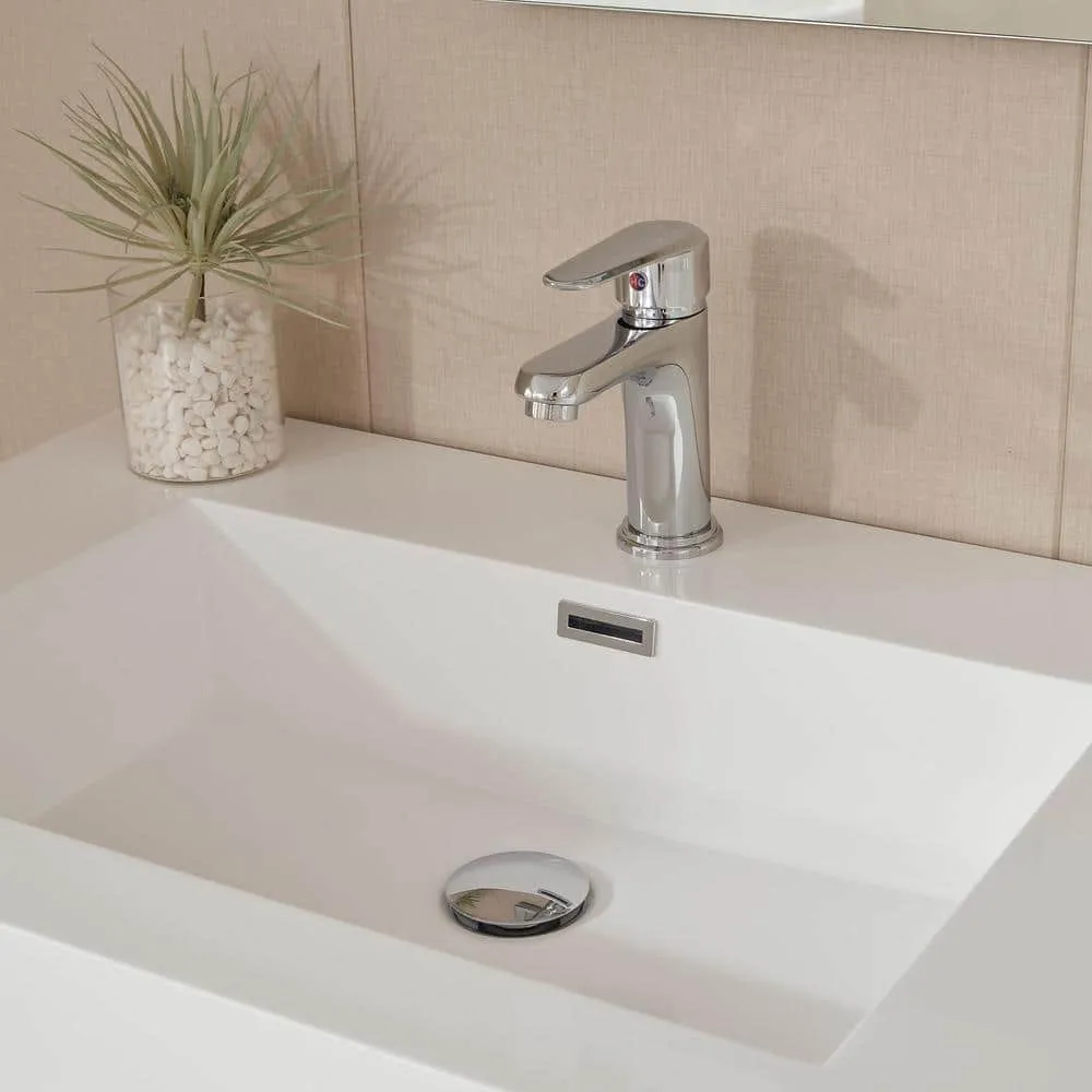 Vanity Art Annecy 60 in. W x 18.5 in. D x 20 in. H Bathroom Wall Hung Vanity in White with Double Basin Top in White Resin, photo 6 of 10