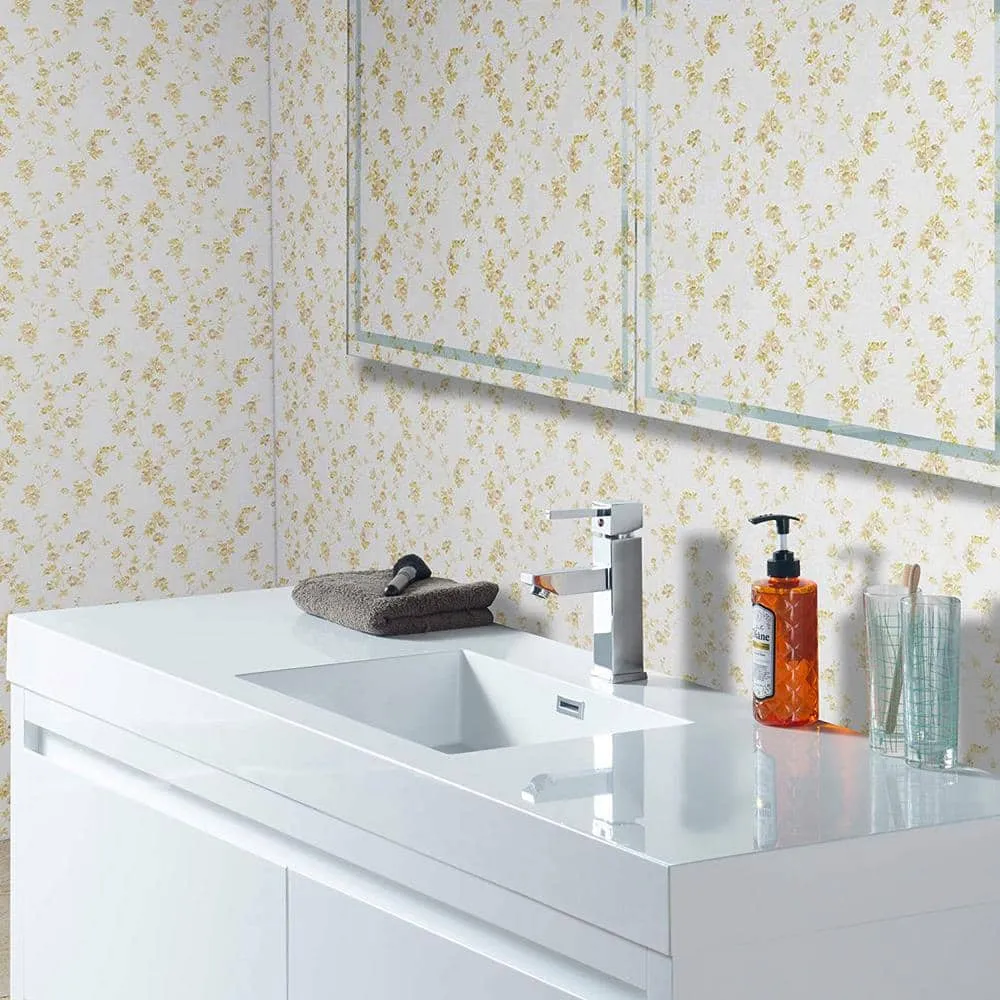 Vanity Art Annecy 60 in. W x 18.5 in. D x 32 in. H Bathroom Vanity in White with Single Basin Top in White Resin, photo 4 of 6