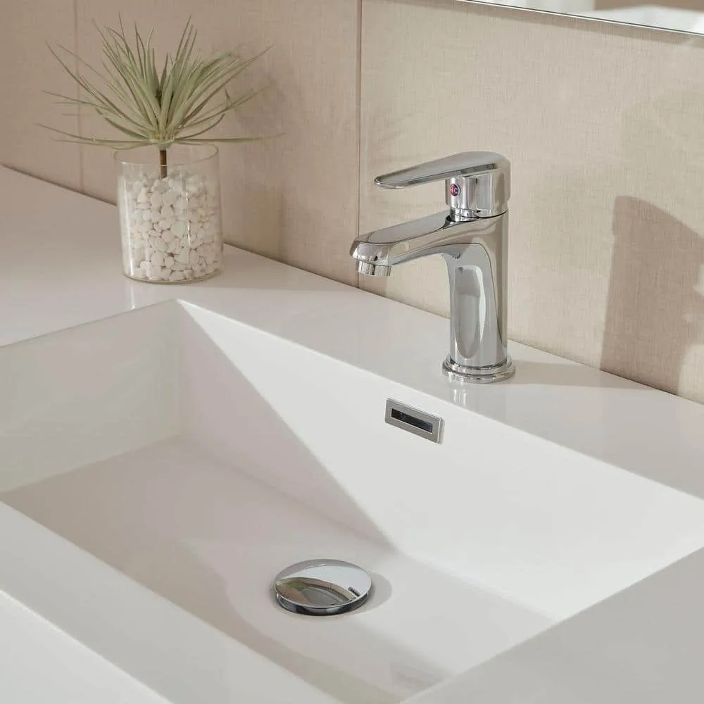 Vanity Art Annecy 60 in. W x 18.5 in. D x 20 in. H Bathroom Wall Hung LED Vanity in White w/ Single Basin Vanity Top in White Resin, photo 9 of 13