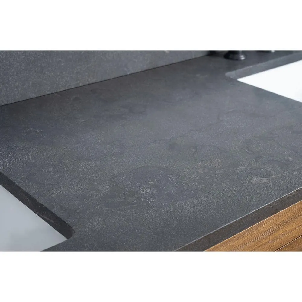 Vanity Art 42 in. W x 21.5 in. D x 34 in. H Single Sink Bathroom Vanity in Tan with Black Limestone Top, photo 11 of 11