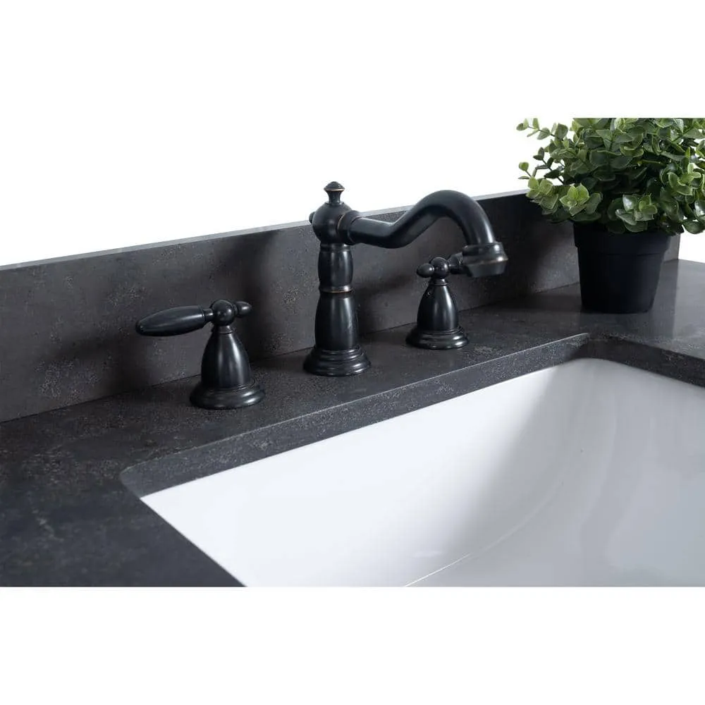 Vanity Art 42 in. W x 21.5 in. D x 34 in. H Single Sink Bathroom Vanity in Tan with Black Limestone Top, photo 10 of 11