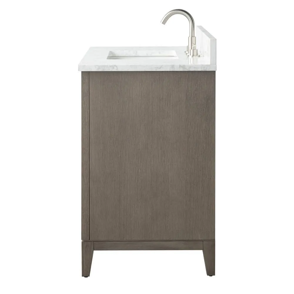 Vanity Art 36 in. W x 22 in. D x 34 in. H Single Sink Bathroom Vanity in Driftwood Gray with Engineered Marble Top, photo 7 of 10