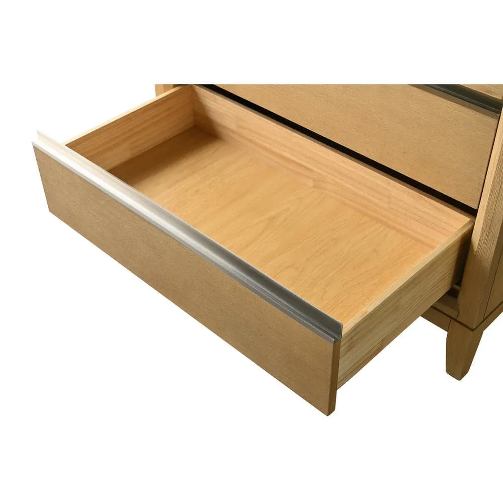 Vanity Art 36 in. W x 22 in. D x 34 in. H Single Sink Bathroom Vanity in Natural Oak with Engineered Marble Top, photo 11 of 11
