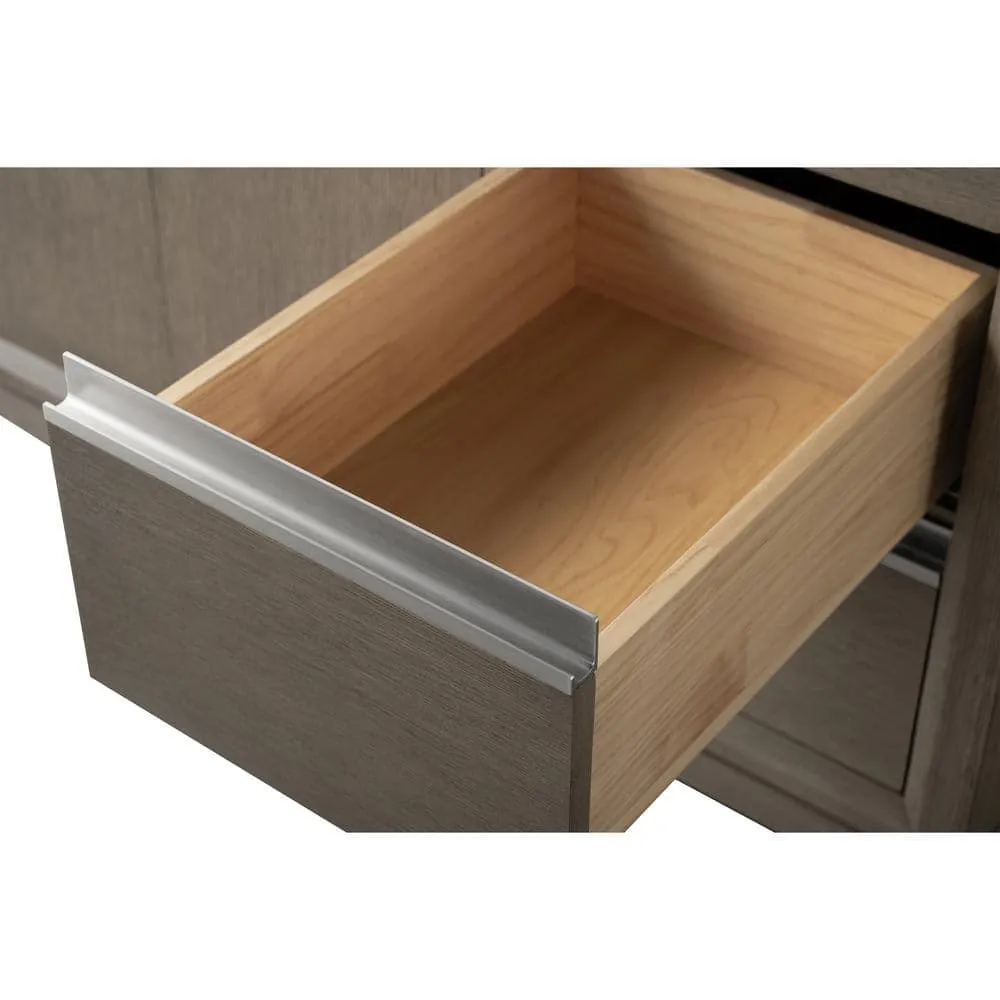 Vanity Art 42 in. W x 22 in. D x 34 in. H Single Sink Bathroom Vanity in Driftwood Gray with Engineered Marble Top, photo 11 of 11