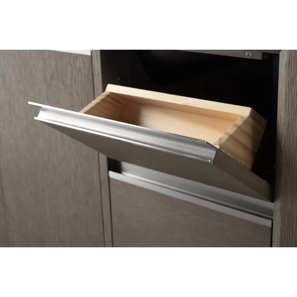 Vanity Art 42 in. W x 22 in. D x 34 in. H Single Sink Bathroom Vanity in Driftwood Gray with Engineered Marble Top, photo 10 of 11