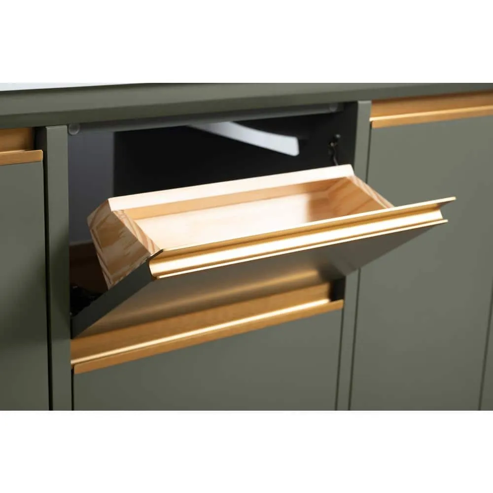 Vanity Art 54 in. W x 22 in. D x 34 in. H Double Sink Bathroom Vanity in Vintage Green with Engineered Marble Top, photo 8 of 11