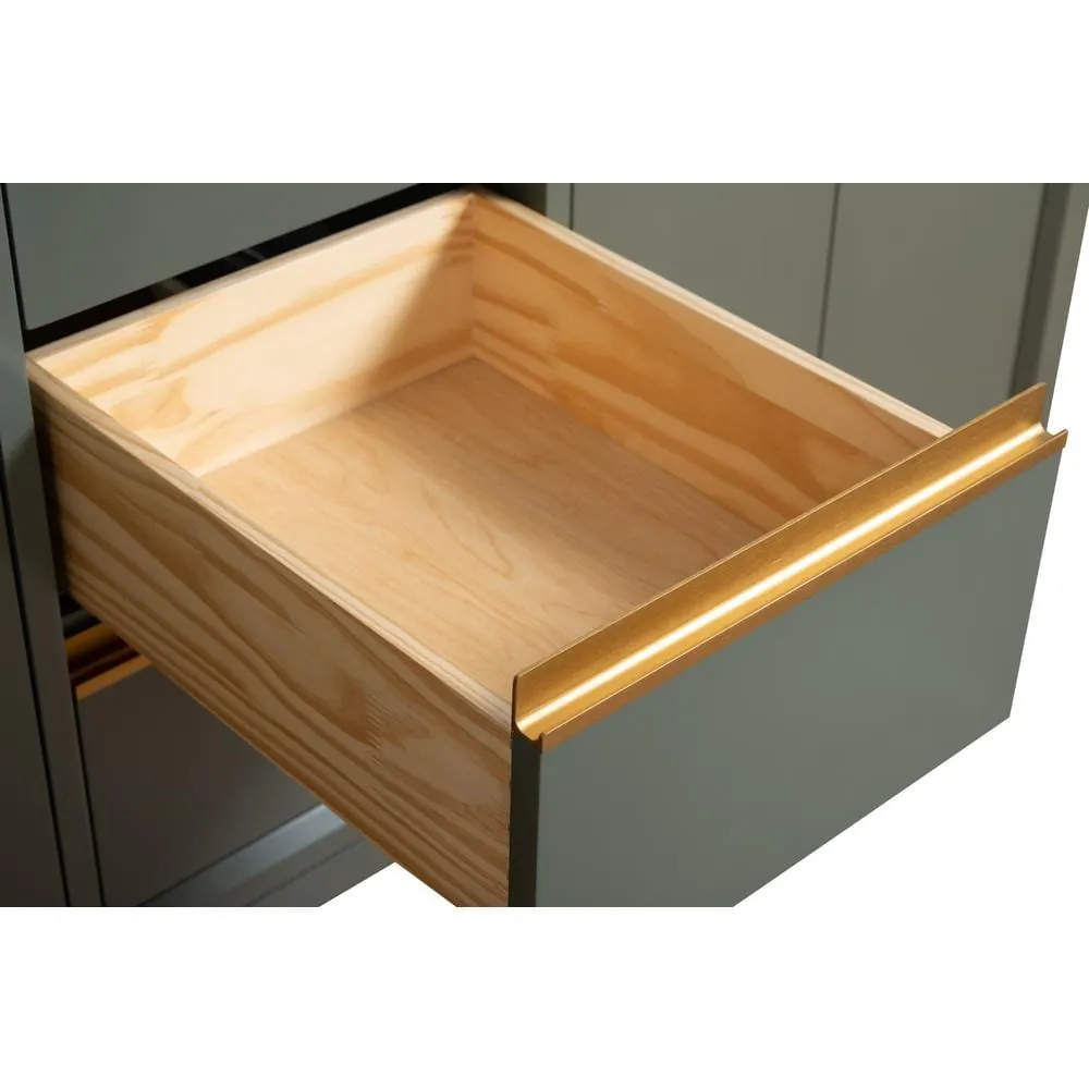 Vanity Art 72 in. W x 22 in. D x 34 in. H Double Sink Bathroom Vanity in Vintage Green with Engineered Marble Top, photo 10 of 10