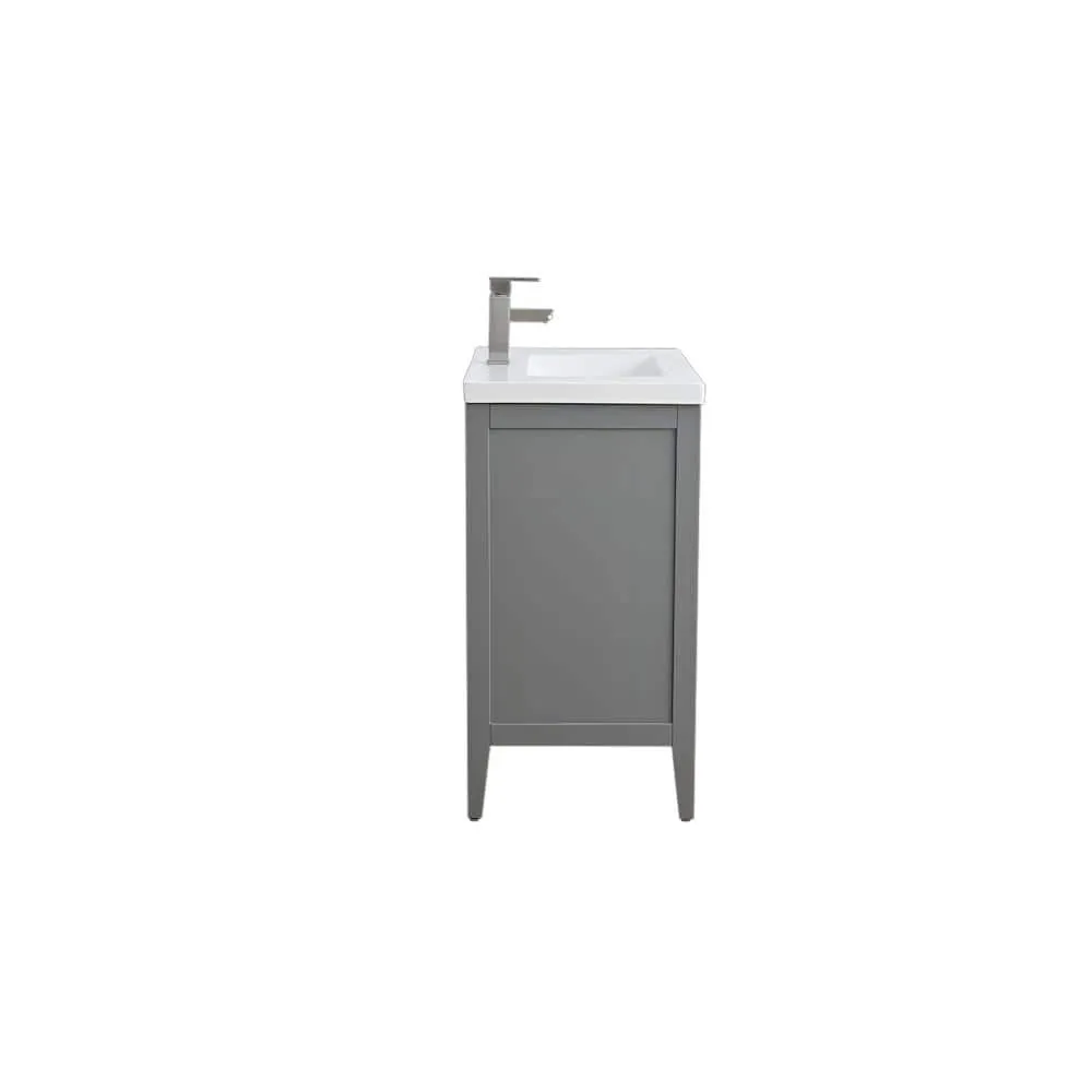 Vanity Art 30 in. W x 18.5 in D x 34 in. H Single Sink Bathroom Vanity Cabinet in Cashmere Gray with Ceramic Top, photo 2 of 14