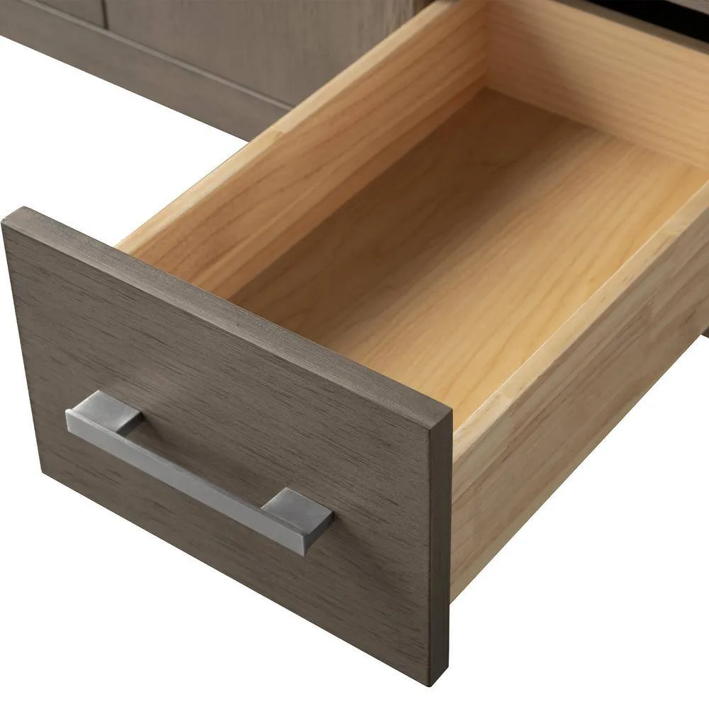 Vanity Art 36 in. W x 22 in. D x 34 in. H Single Sink Bathroom Vanity Cabinet in Driftwood Gray with Engineered Marble Top, photo 11 of 14
