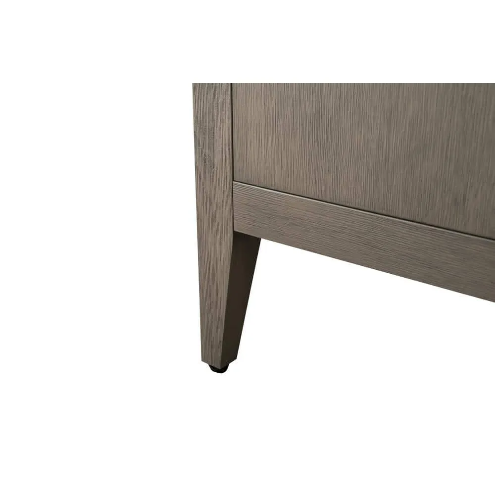 Vanity Art 42 in. W x 22 in. D x 34 in. H Single Sink Bathroom Vanity Cabinet in Driftwood Gray with Engineered Marble Top, photo 3 of 14