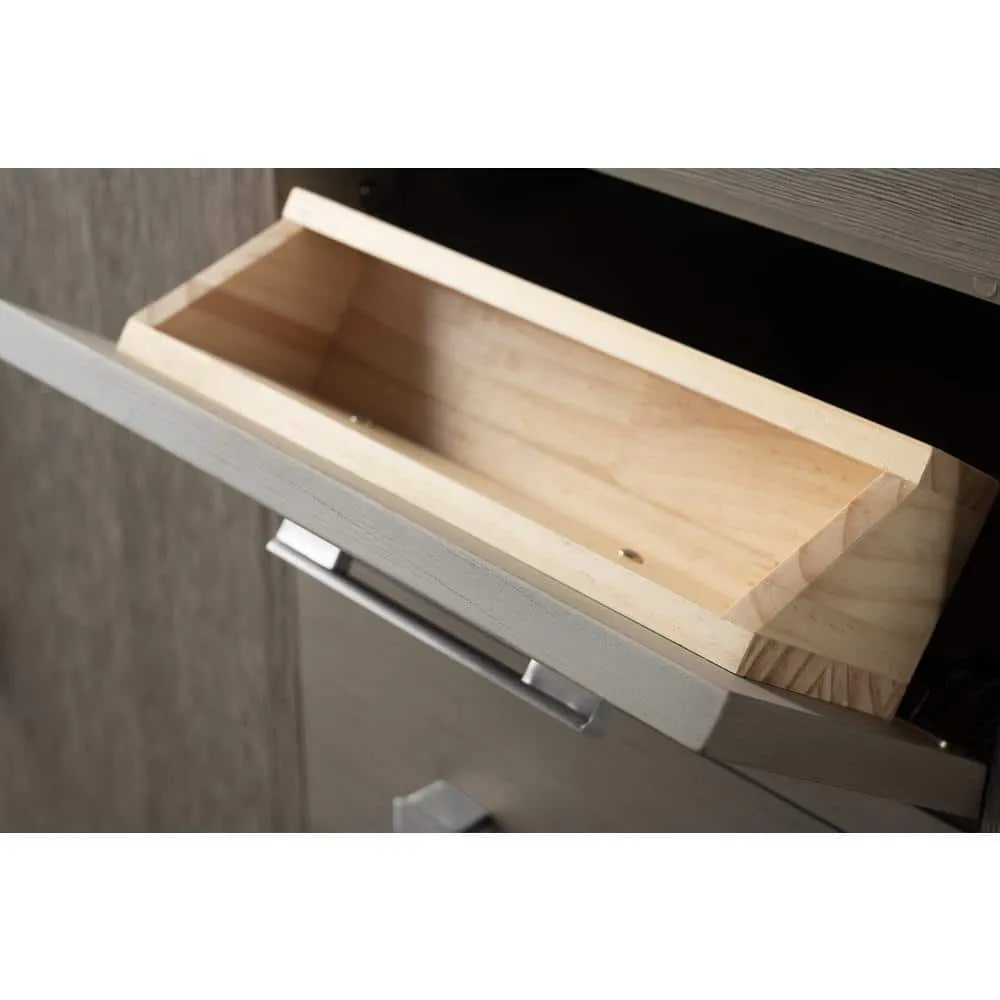 Vanity Art 42 in. W x 22 in. D x 34 in. H Single Sink Bathroom Vanity Cabinet in Driftwood Gray with Engineered Marble Top, photo 6 of 14