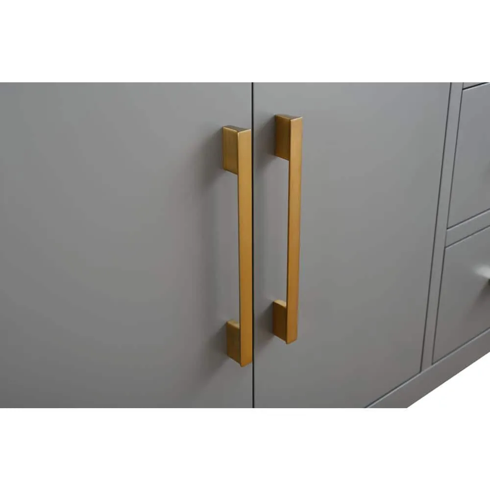 Vanity Art 42 in. W x 22 in. D x 34 in. H Single Sink Bathroom Vanity Cabinet in Cashmere Gray with Engineered Marble Top, photo 5 of 13