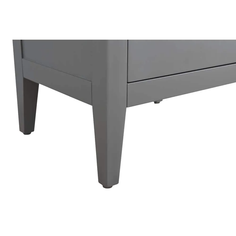 Vanity Art 42 in. W x 22 in. D x 34 in. H Single Sink Bathroom Vanity Cabinet in Cashmere Gray with Engineered Marble Top, photo 3 of 13