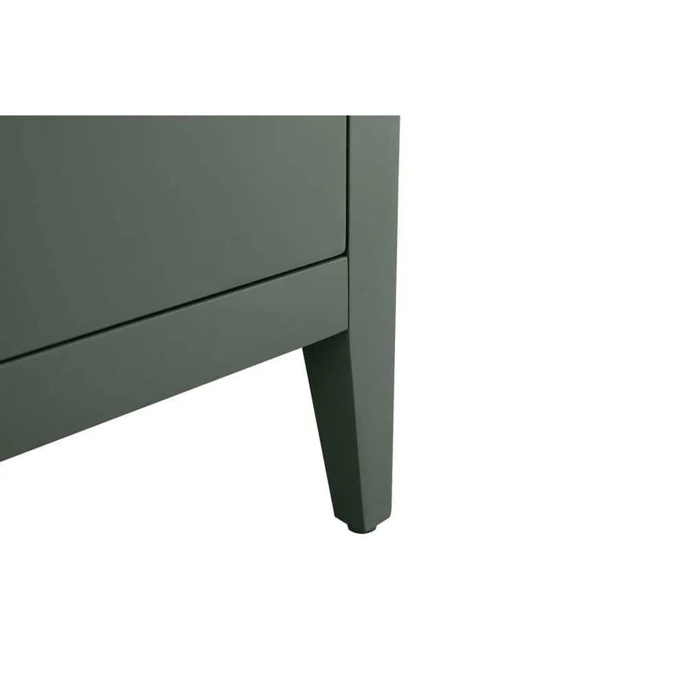 Vanity Art 60 in. W x 22 in. D x 34 in. H Double Sink Bathroom Vanity Cabinet in Vintage Green with Engineered Marble Top in White, photo 10 of 13