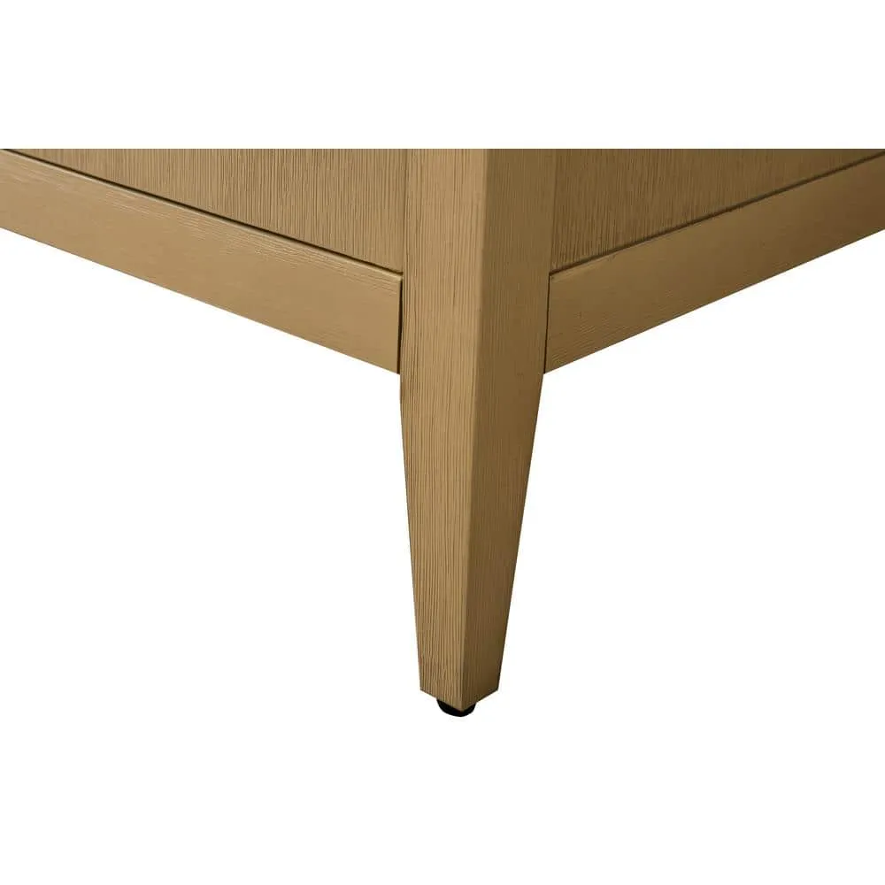Vanity Art 60 in. W x 22 in. D x 34 in. H Single Sink Bathroom Vanity Cabinet in Natural Oak with Engineered Marble Top, photo 3 of 12