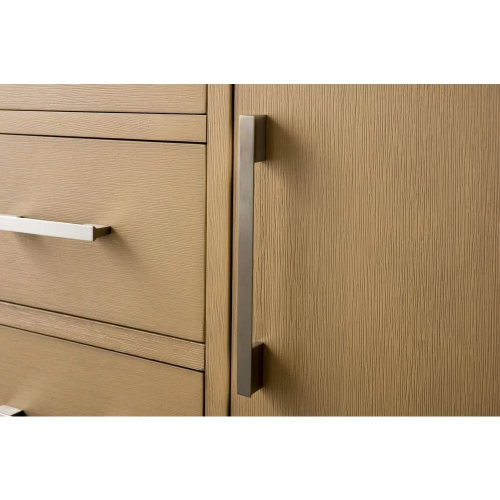 Vanity Art 60 in. W x 22 in. D x 34 in. H Single Sink Bathroom Vanity Cabinet in Natural Oak with Engineered Marble Top, photo 6 of 12