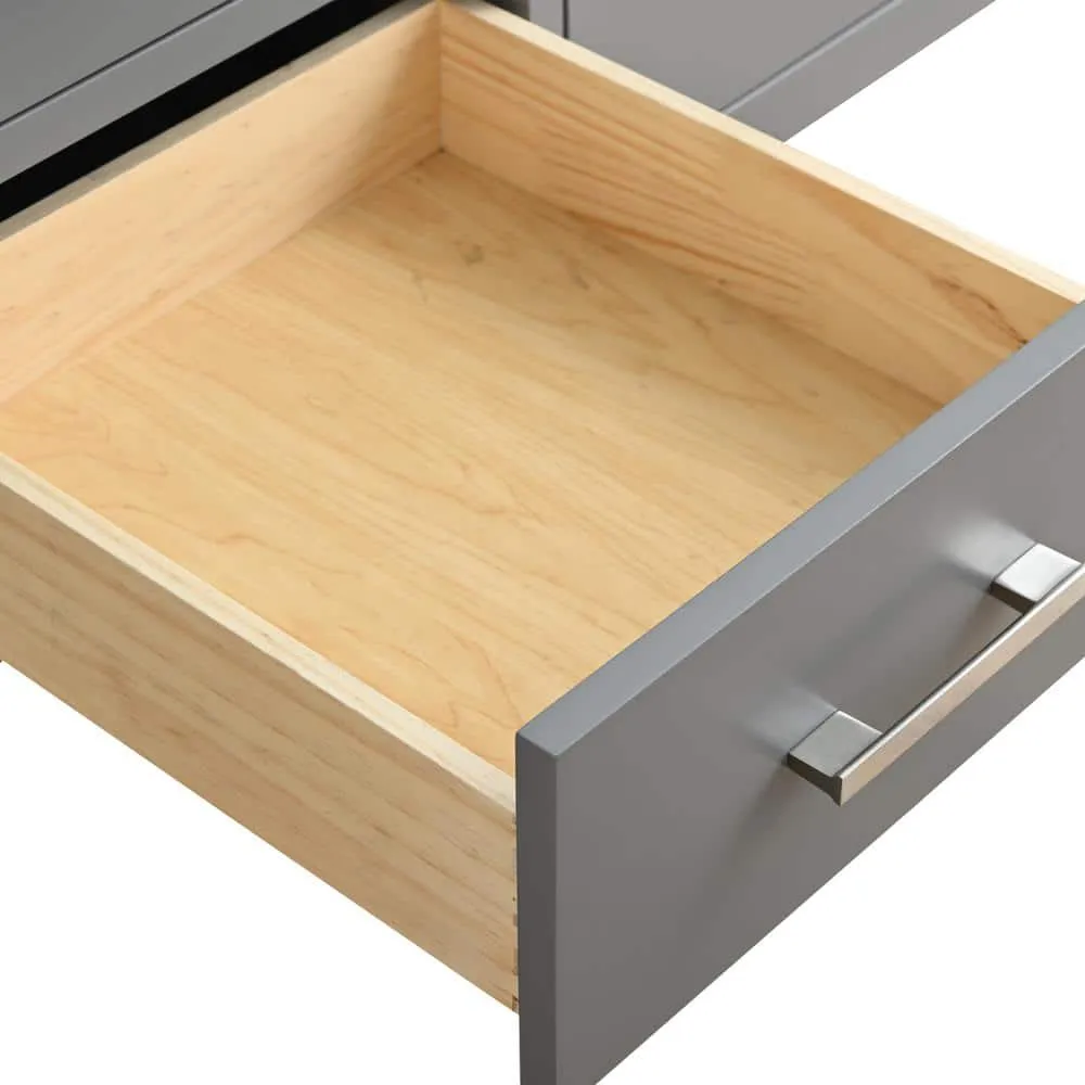Vanity Art 72 in. W x 22 in. D x 34 in. H Double Sink Bathroom Vanity Cabinet in Cashmere Gray with Engineered Marble Top, photo 11 of 13