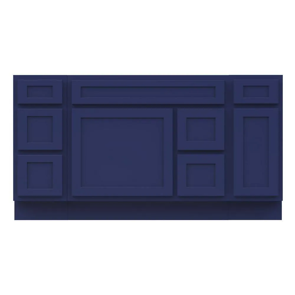 Vanity Art 60 in. W x 21 in. D x 32.5 in. H Bath Vanity Cabinet without Top in Blue, photo 5 of 9