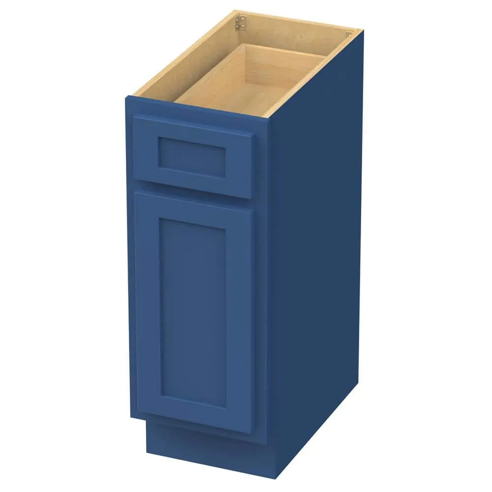 Vanity Art 12 in. W x 21 in. D x 32.5 in. H 1-Drawer Bath Vanity Cabinet without Top in Blue, photo 6 of 10