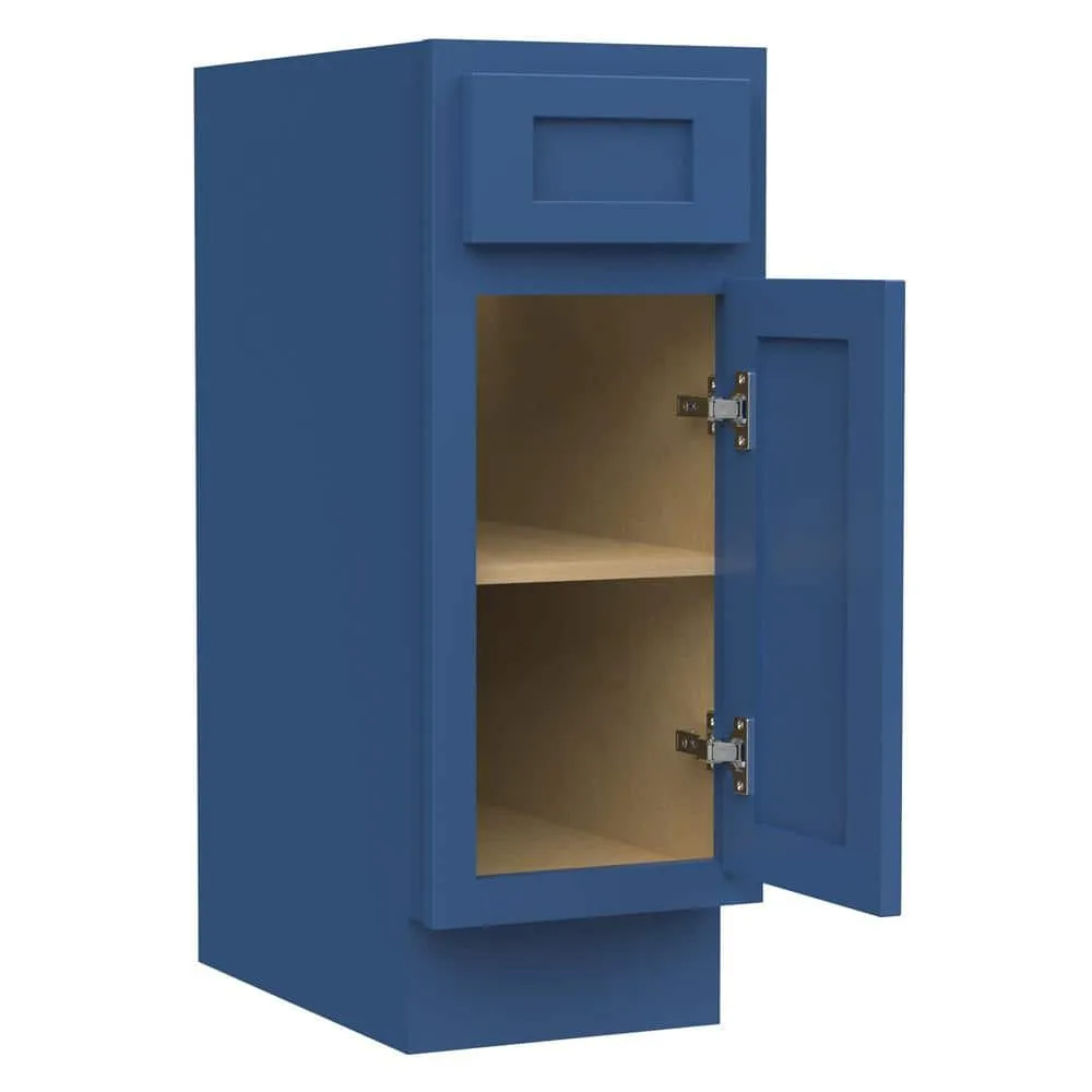 Vanity Art 12 in. W x 21 in. D x 32.5 in. H 1-Drawer Bath Vanity Cabinet without Top in Blue, photo 7 of 10