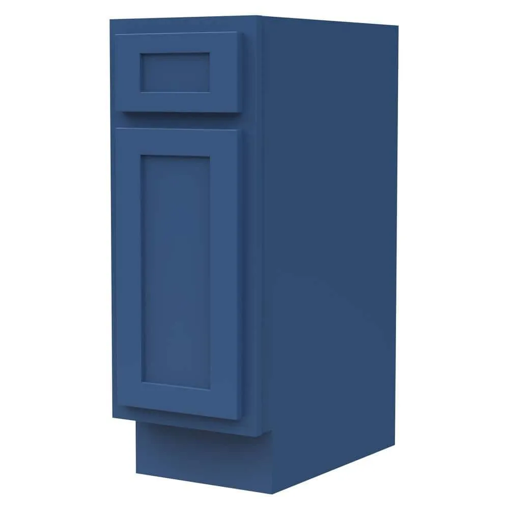 Vanity Art 12 in. W x 21 in. D x 32.5 in. H 1-Drawer Bath Vanity Cabinet without Top in Blue, photo 5 of 10