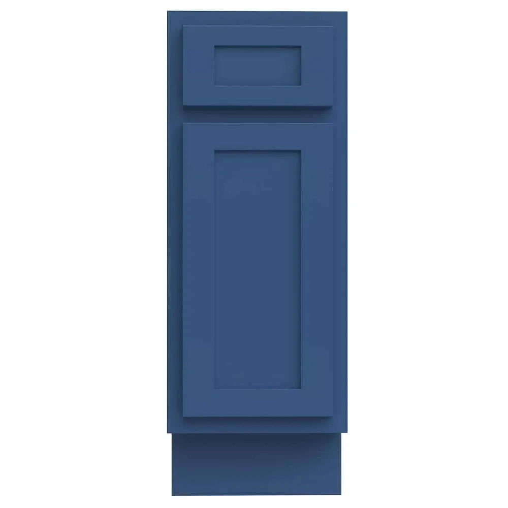 Vanity Art 12 in. W x 21 in. D x 32.5 in. H 1-Drawer Bath Vanity Cabinet without Top in Blue, photo 4 of 10