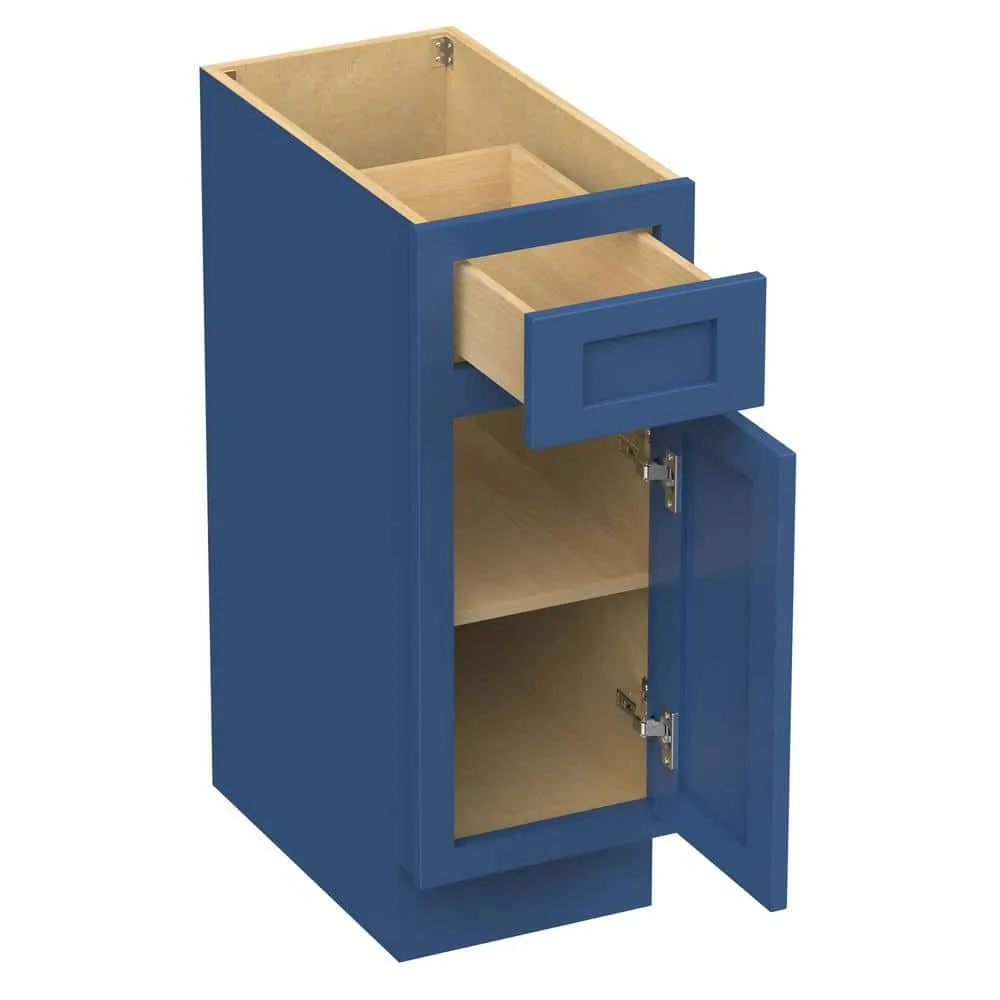Vanity Art 12 in. W x 21 in. D x 32.5 in. H 1-Drawer Bath Vanity Cabinet without Top in Blue, photo 8 of 10