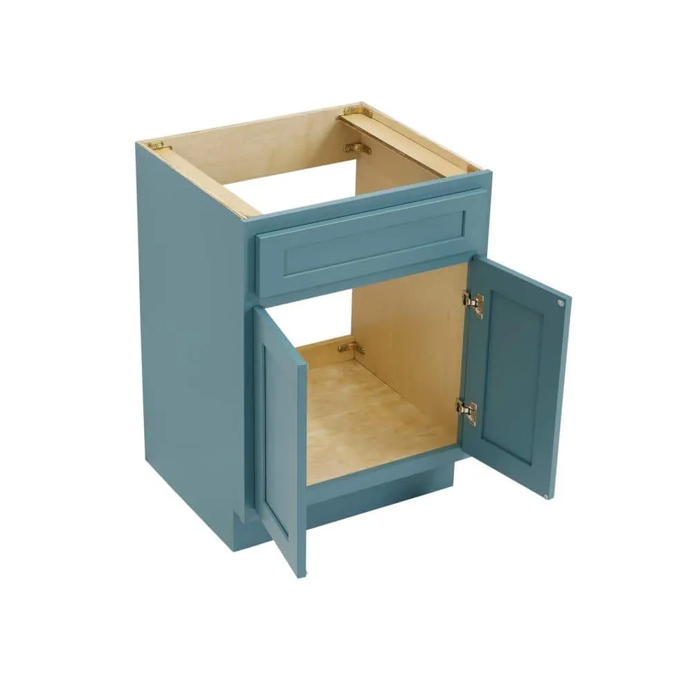 Vanity Art 24 in. W x 21 in. D x 32.5 in. H 2-Doors Bath Vanity Cabinet Only in Sea Green, photo 4 of 7